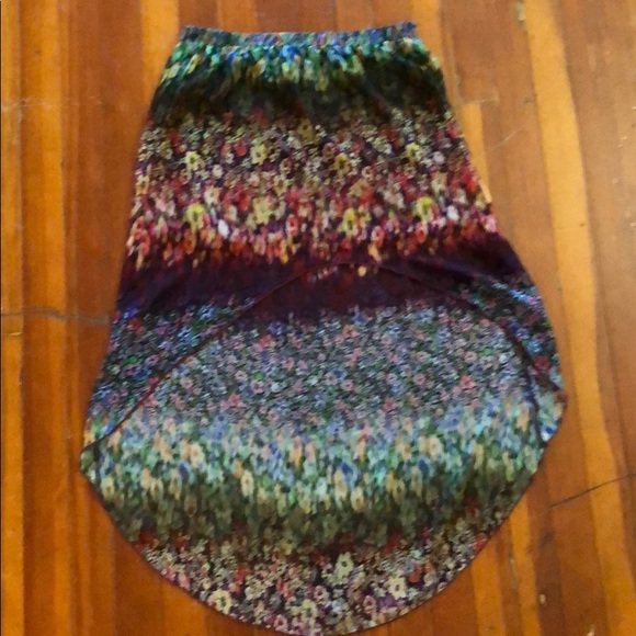 Multi Colored High Low Skirt - Picture 6 of 6